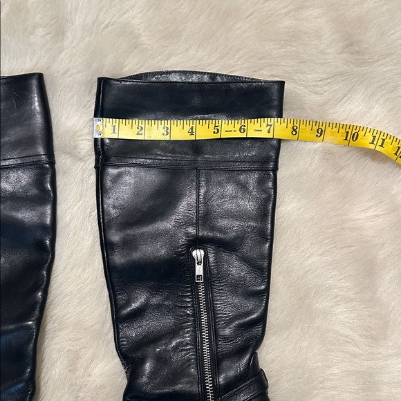 Coach Black Over the Knee Leather Boots - Picture 3 of 7
